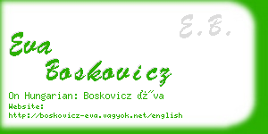 eva boskovicz business card